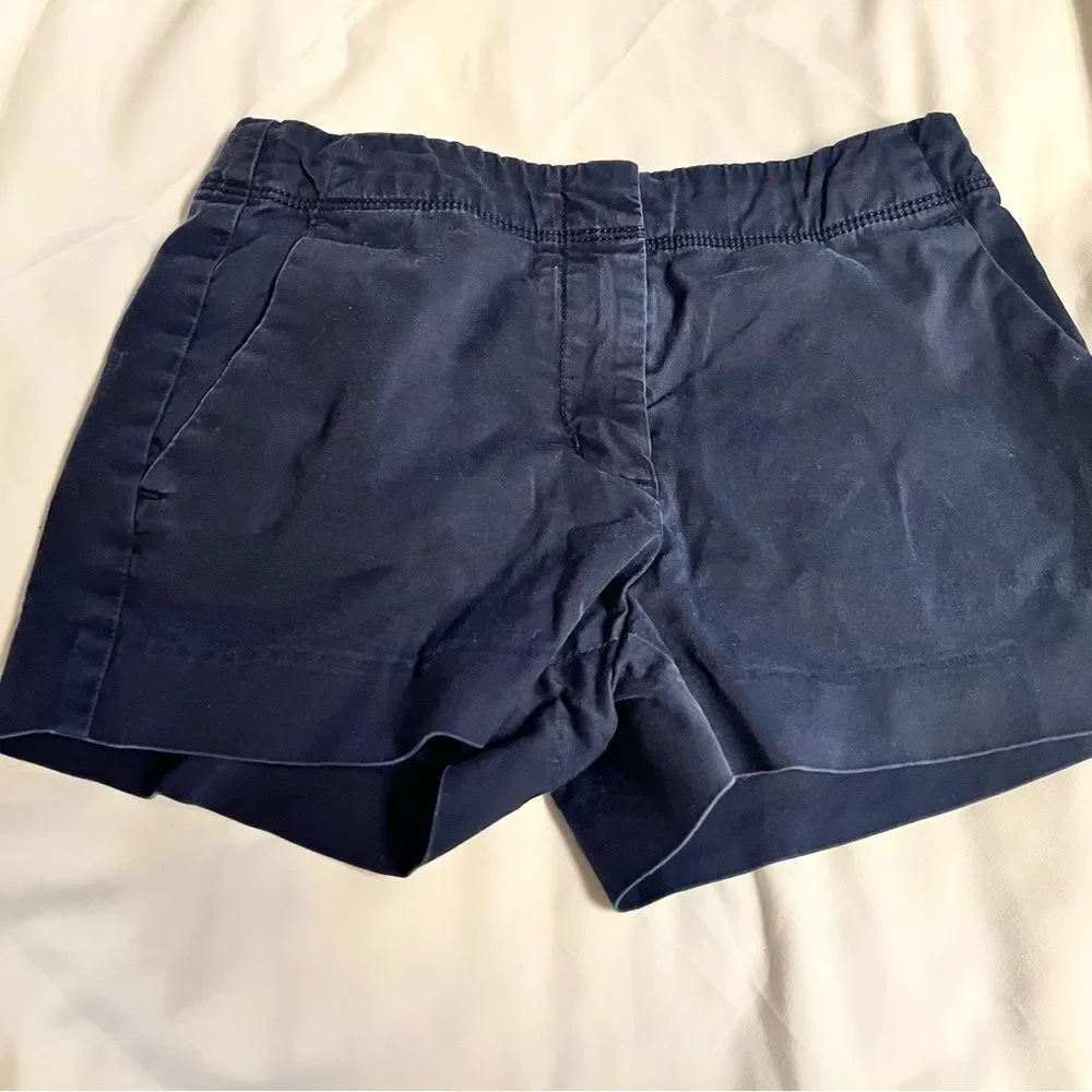 The Children's Place khaki & J.E Crew Navy Blue Girls Shorts Size 8 Lot of 2